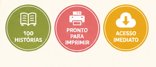 Selos: 100 histórias, pronto para imprimir, acesso imediato